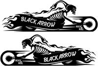 black arrow moto Logo Template download