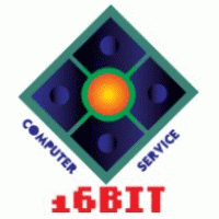 16 Bit Computer Service Logo download
