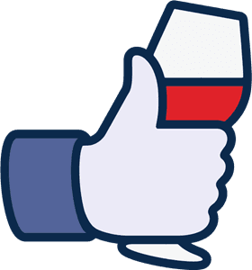 Facebook like wine icon Logo download