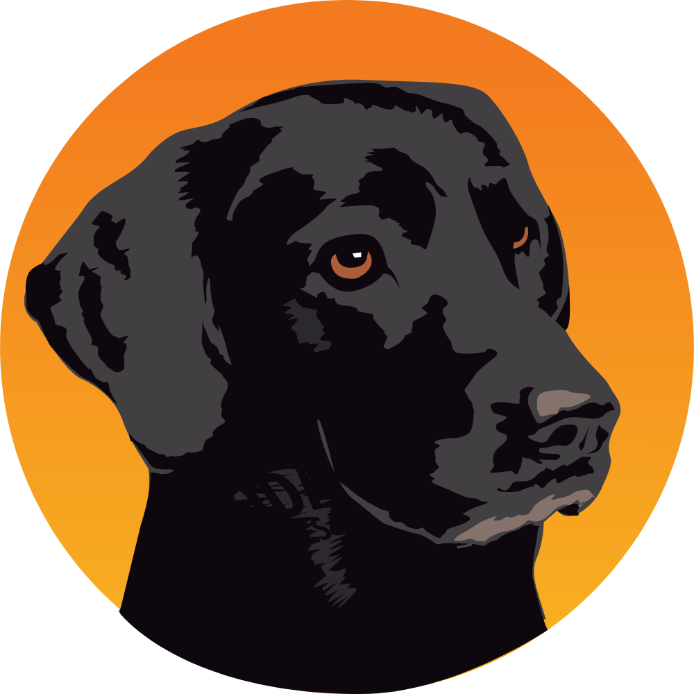 Black Dog Circle Logo Template Logos
