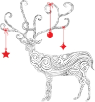 christmas reindeer Logo Template Logos