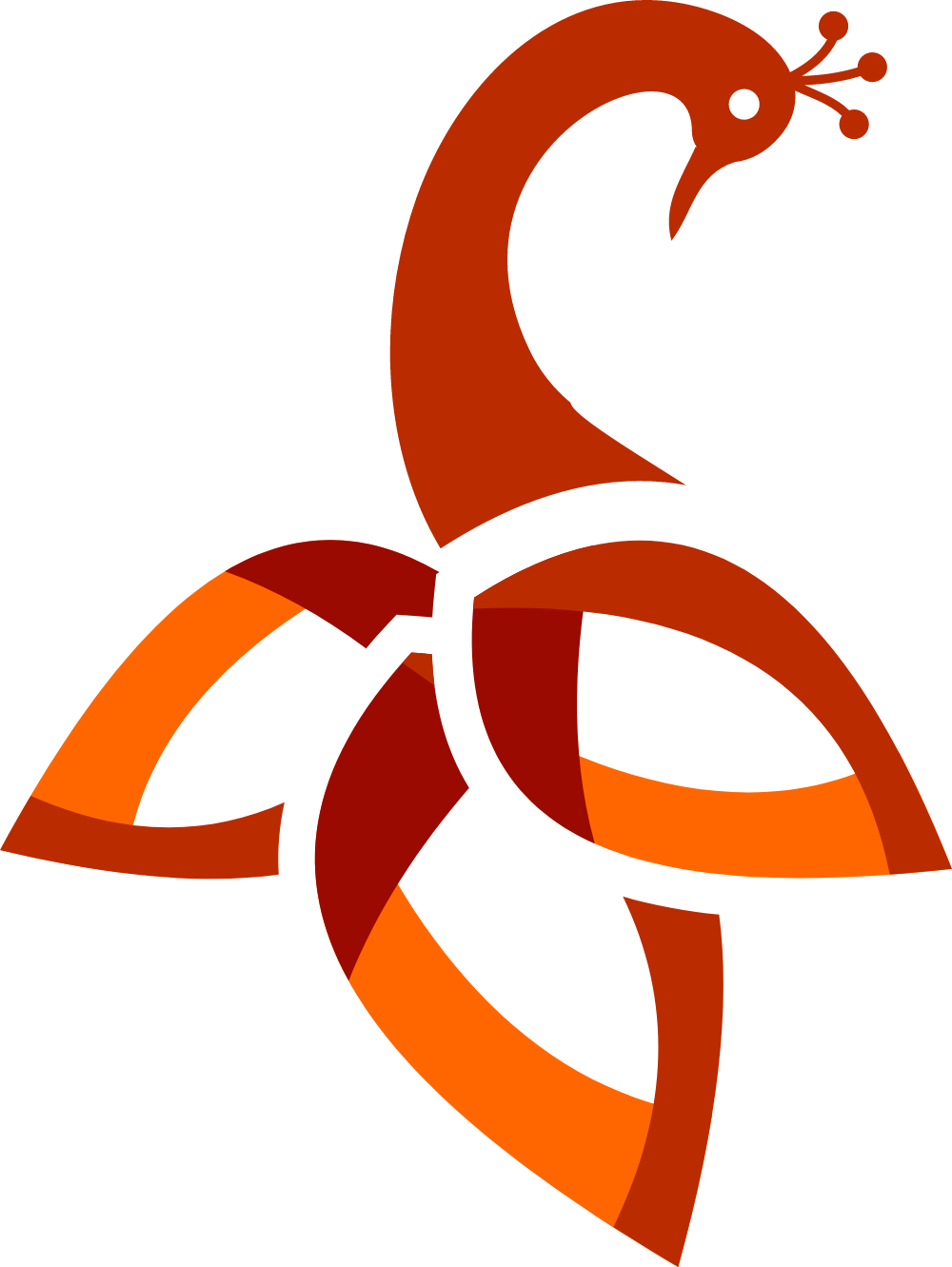 Orange Peacock Logo Template PNG Logos