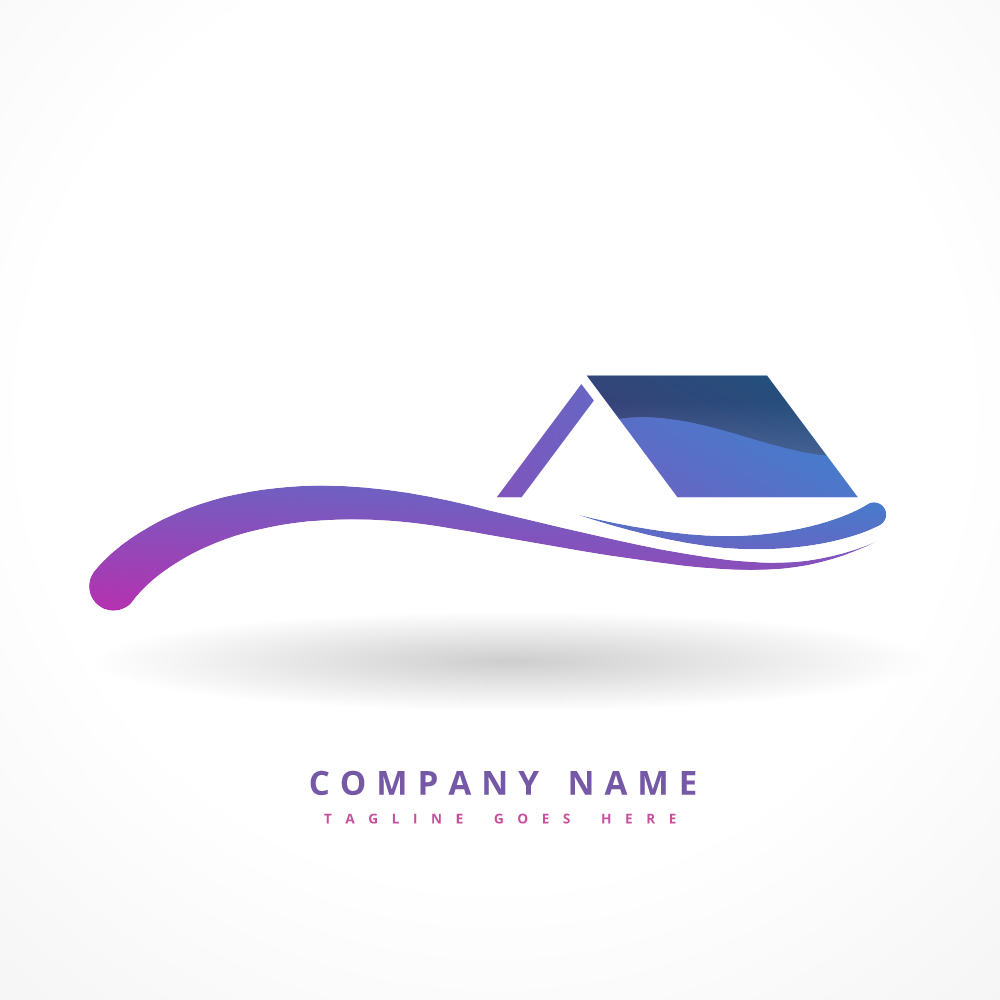 House and Wave Logo Template PNG Logos