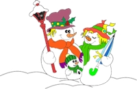 Snowman Logo Template Clip arts