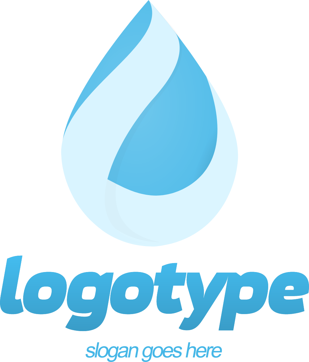 Blue Pure Water Drop Logo Template Logos
