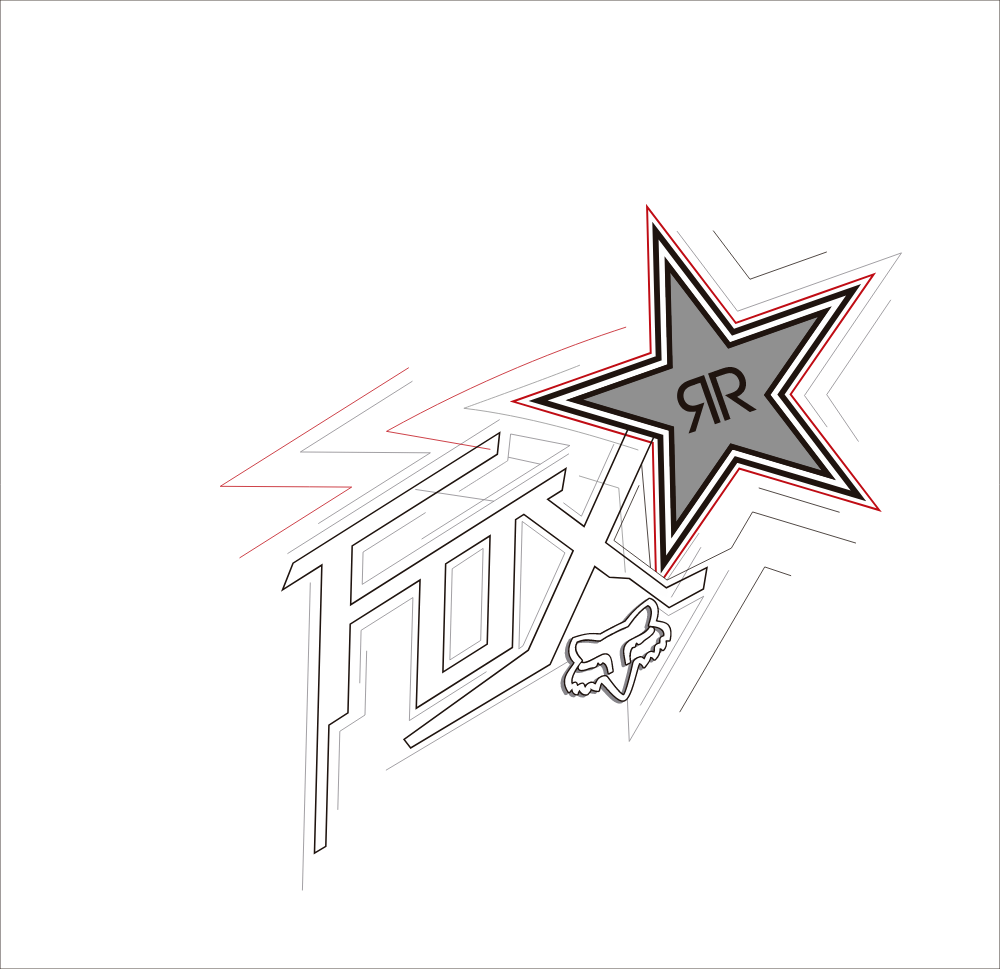fox RACING ROCKSTAR Logo PNG Logos