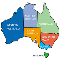 MAP OF AUSTRALIAN TERRITORIES Logo Logos