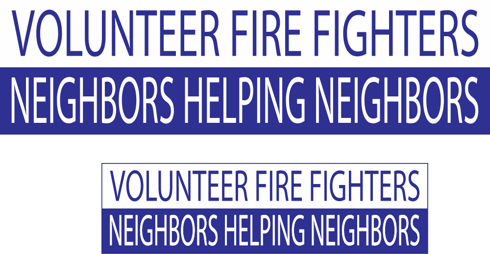 Volunteer Firefighters Neighbors Helping Logo Logos