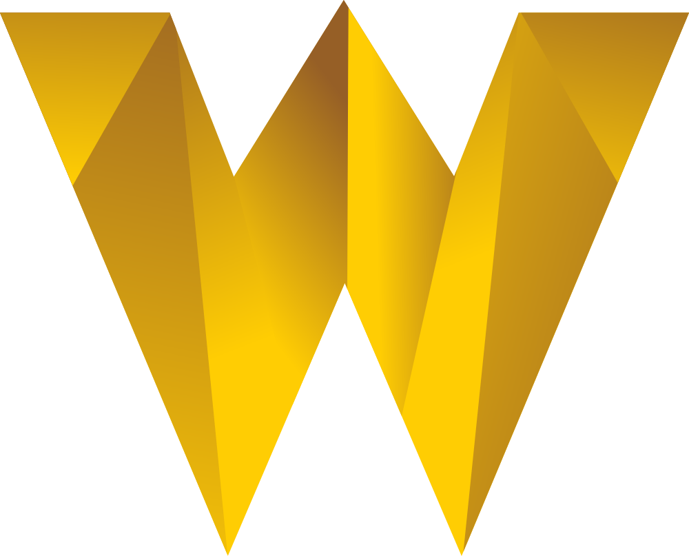 W Gold Letter Logo Template Logos
