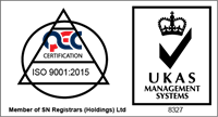 QEC UKAS ISO 9001 - 2015 MANAGEMENT SYSTEM Logo Logos