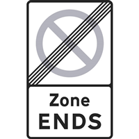 END OF PARKING ZONE Logo Logos