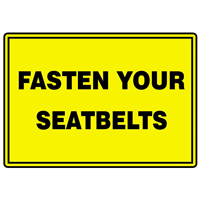 FASTEN YOUR SEATBELTS SIGN Logo Logos