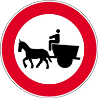 NO ENTRY FOR HORSE-DRAWN VEHICLES Logo Logos