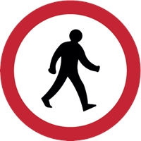 Pedestrians prohibit Logo Logos