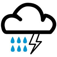 RAIN AND THUNDER STORM SYMBOL Logo PNG Logos