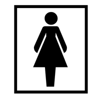 RESTROOM FOR WOMEN SIGN Logo Logos