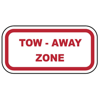TOW AWAY ZONE TEXT SIGN Logo Logos