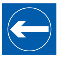 TURN LEFT AHEAD ROAD SIGN Logo Logos